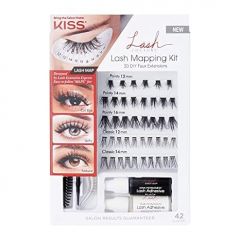 KISS Lash Couture Lash Mapping Kit with 3 Mapping Stickers, Semi-