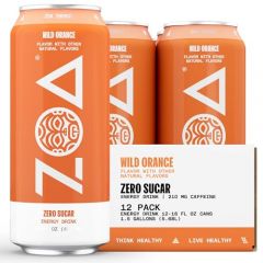 ZOA Zero Sugar Energy Drinks, Wild Orange - Sugar Free with Elect