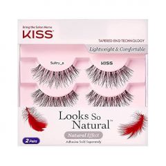 KISS Looks So Natural False Eyelashes Double Pack, Lightweight &a
