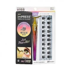 KISS imPRESS Falsies False Eyelashes, Lash Clusters, Spiky',