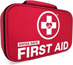 Swiss Safe 2-in-1 First Aid Kit (120 Piece) + Bonus 32-Piece Mini