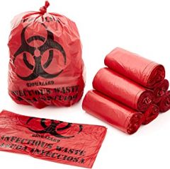 No Leak, Hospital Grade Biohazard Waste Bags 100 Pk. 10 Gallon, 2