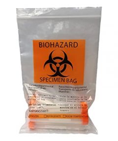 Mantianstar Biohazard Bags 100pcs 6x9in/15x25cm,Specimen Bags wit