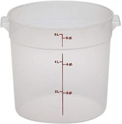 Cambro RFS6PP190 Camwear 6-Quart Round Food Storage Container, Po