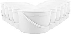 1 Gallon Plastic Container with Lid - Food Grade Ice Cream Pails 