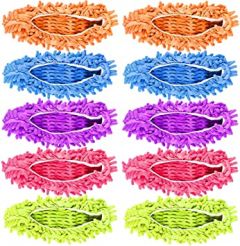 10pcs (5 Pairs) Mop Slippers Shoes Cover for Women Men Kids for F