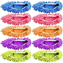 Tamicy Mop Slippers Shoes 5 Pairs (10 Pieces) - Microfiber Cleani