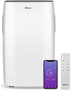 DELLA 14,000 BTU ASHRAE Smart WiFi Enabled Portable Air Condition