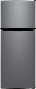 4.6. Cu ft Two Door Mini Fridge with Freezer, Stainless Steel Loo