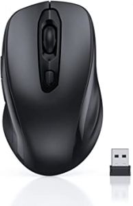 Wireless Mouse for Laptop, 2.4Ghz Ergonomic Mouse with USB Receiv