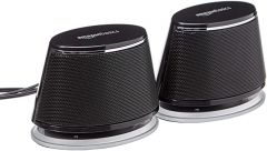 Amazon Basics USB Plug-n-Play Computer Speakers for PC or Laptop 