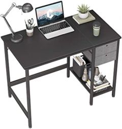 Cubiker Computer Home Office Desk with Drawers, 40 Inch Small Des