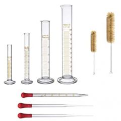 Thick Glass Graduated Measuring Cylinder Set 5ml 10ml 50ml 100ml 