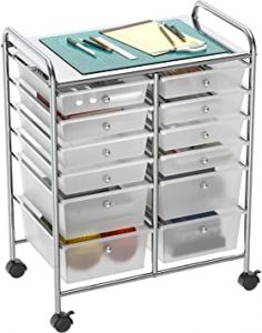 Simple Houseware Utility Cart with 12 Drawers Rolling Storage Art