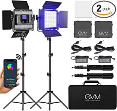 GVM RGB LED Video Light, Photography Lighting with APP Control, 8
