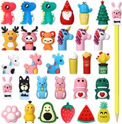 30 Pieces Pencil Toppers Animal Pencil Toppers Dinosaur Pen Toppe