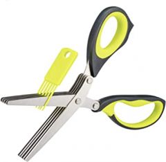 WE-SAVOUR Herb Scissors with 5 blades - Herb Cutter - Herb Choppe